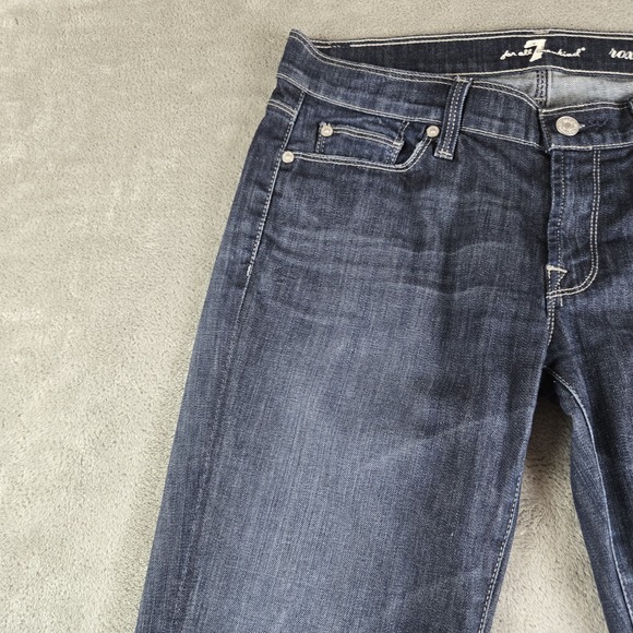 7 For All Mankind Roxanne Jeans Womens 28 Blue Denim Skinny Classic Stretchy - Picture 7 of 15